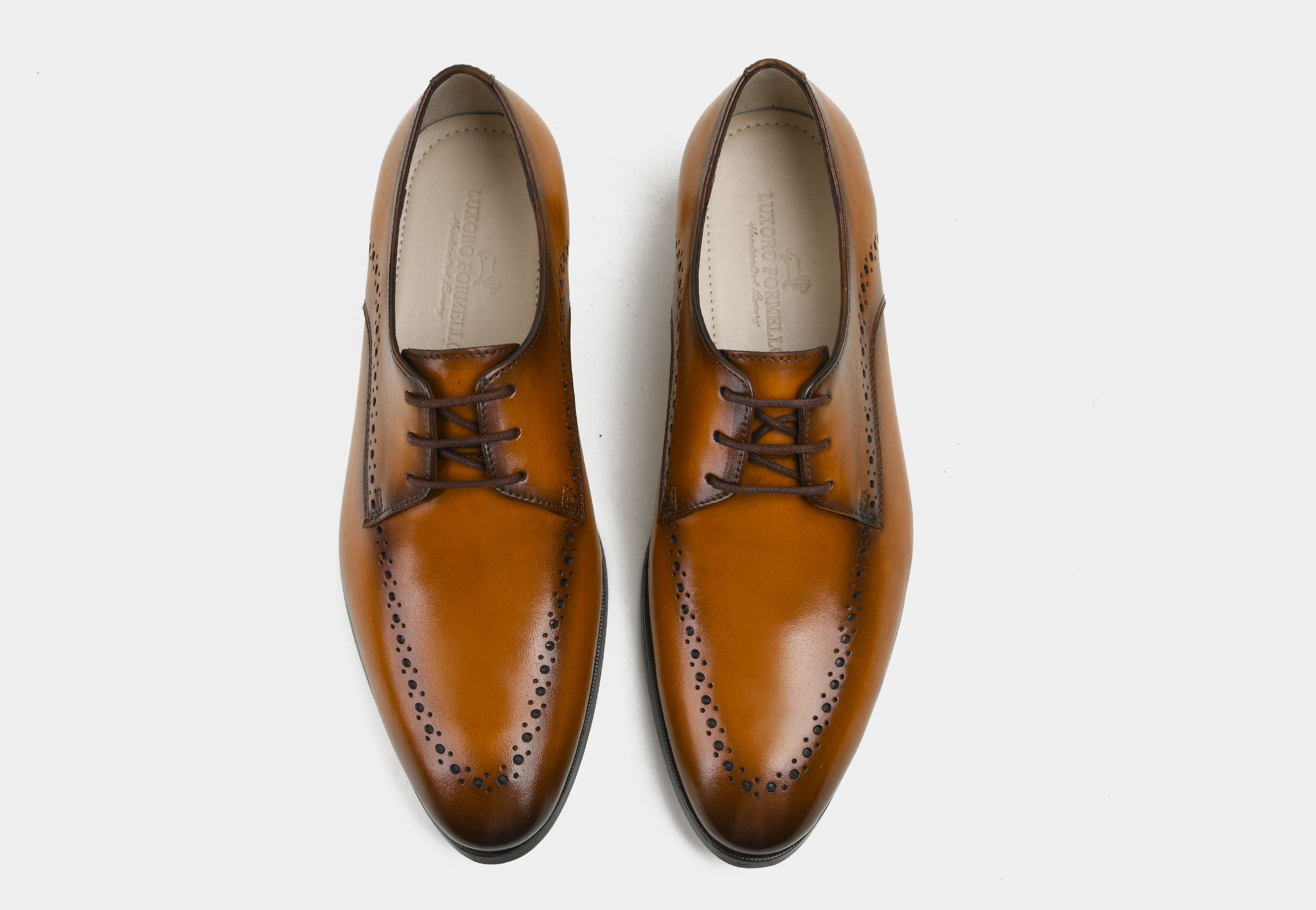 MARCELLO | MEN TAN LONGWING DERBY BROGUES