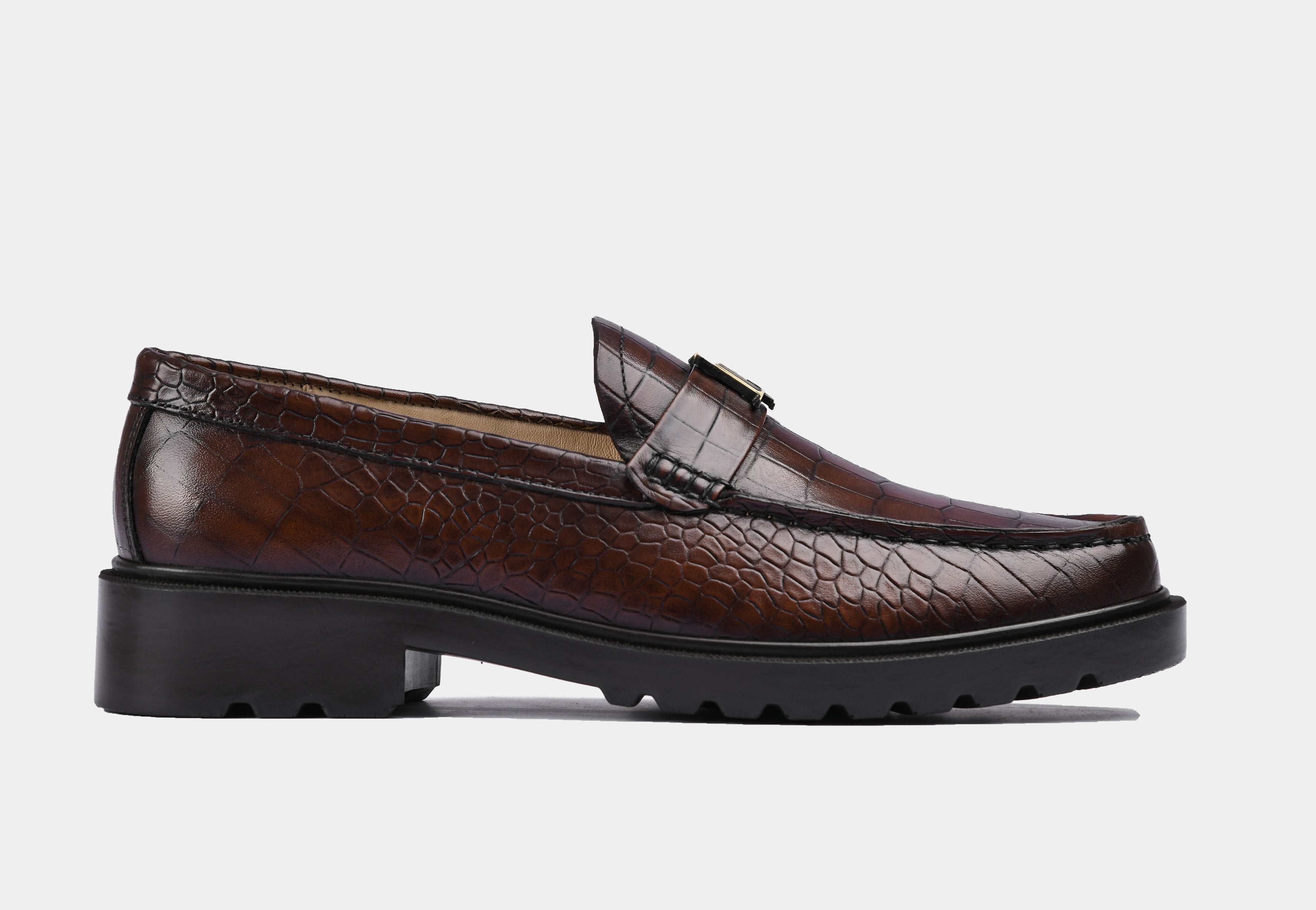 BROWN CROC LOAFERS | SOLESCULPT LITE