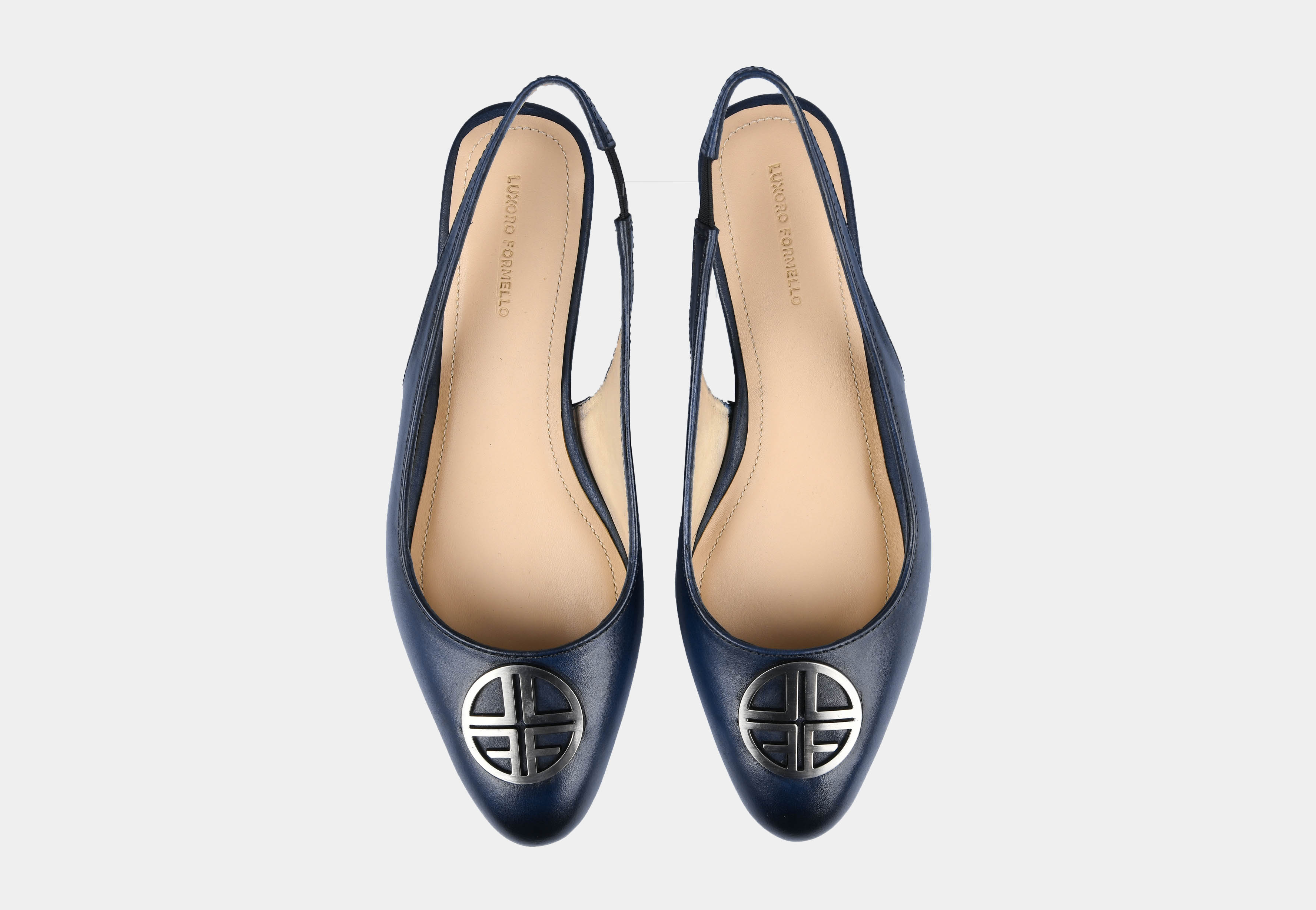 AURORA BLUE PATINA KITTEN PUMP