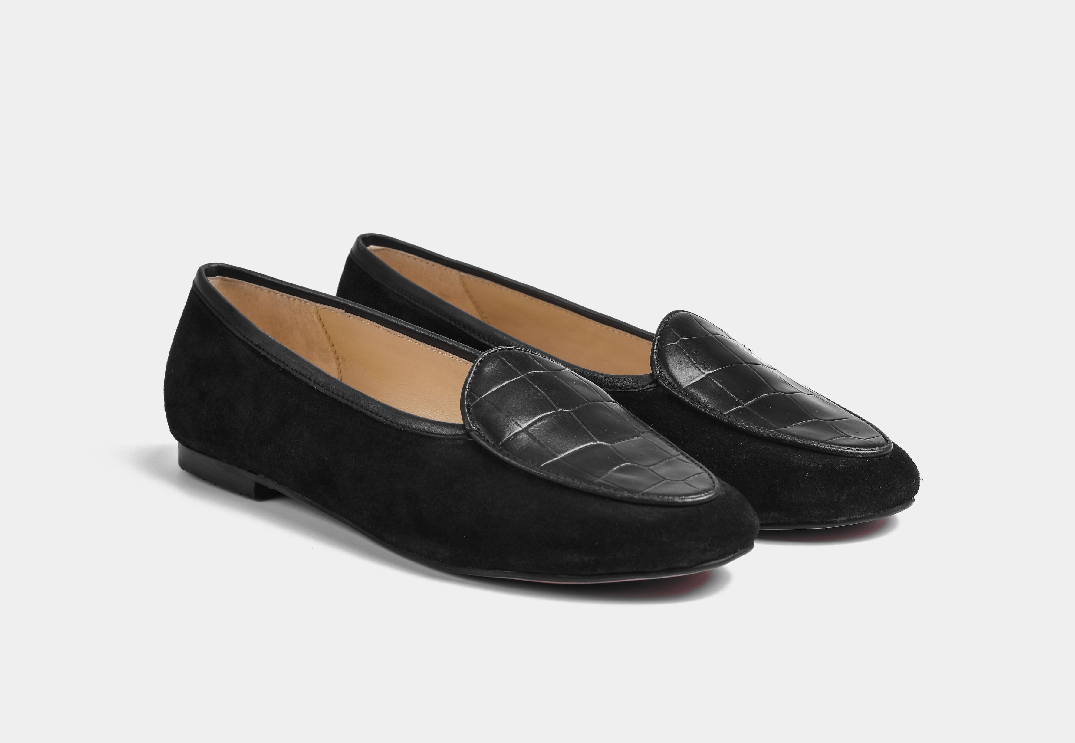 ERICA LEATHER LOAFERS IN BLACK