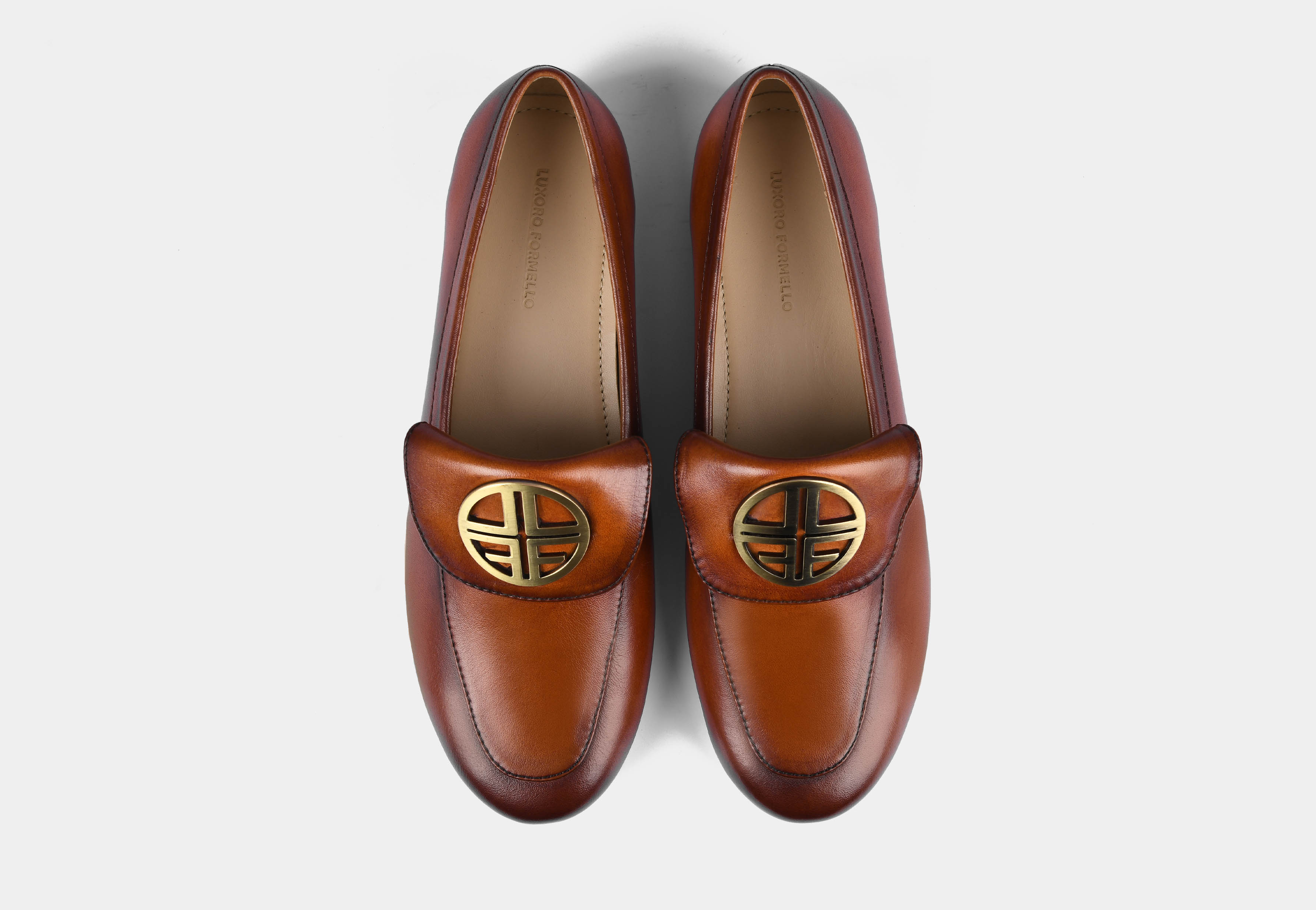 CLARISA TAN LEATHER WOMEN LOAFERS