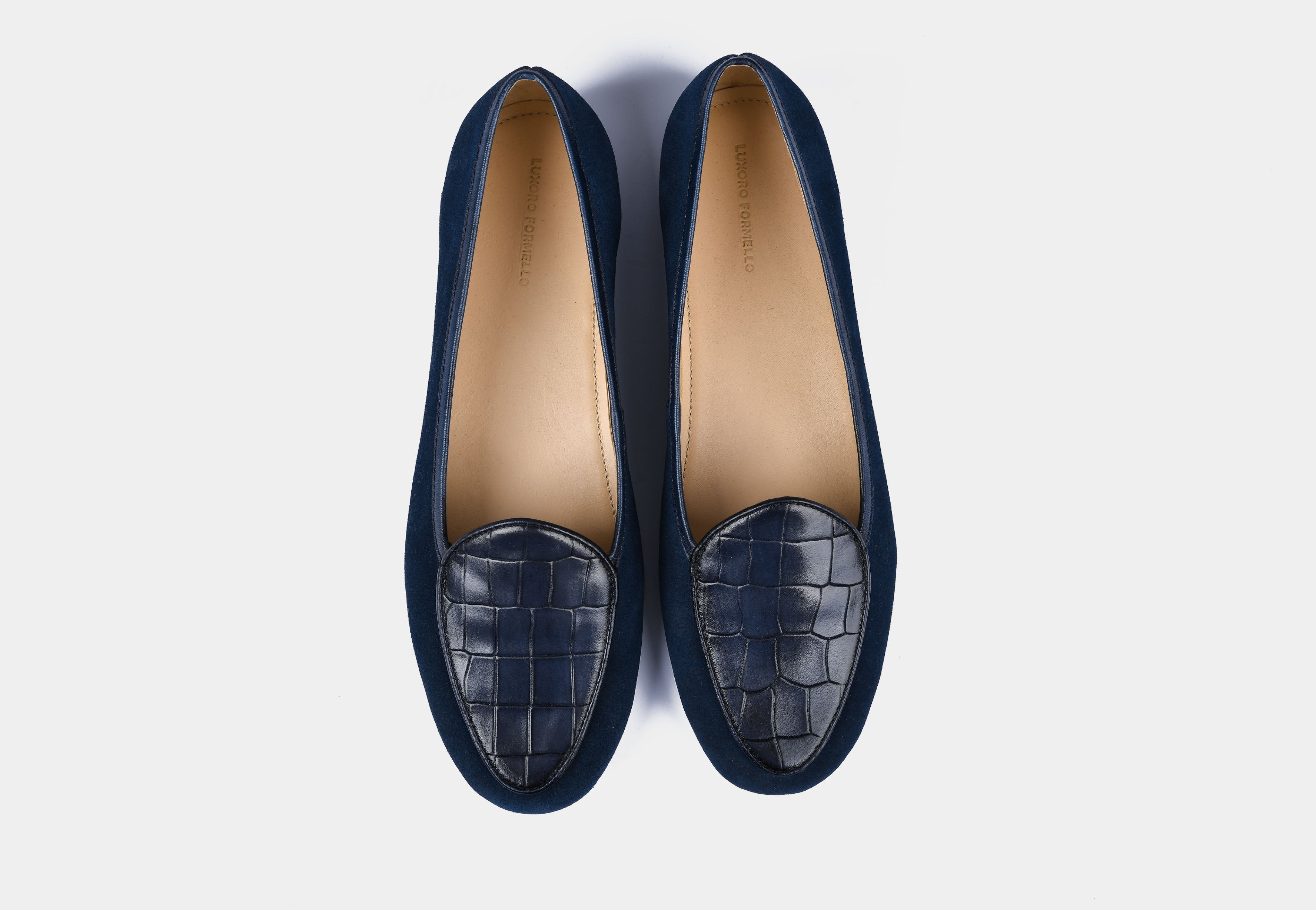 ERICA WOMEN LEATHER LOAFERS IN BLUE