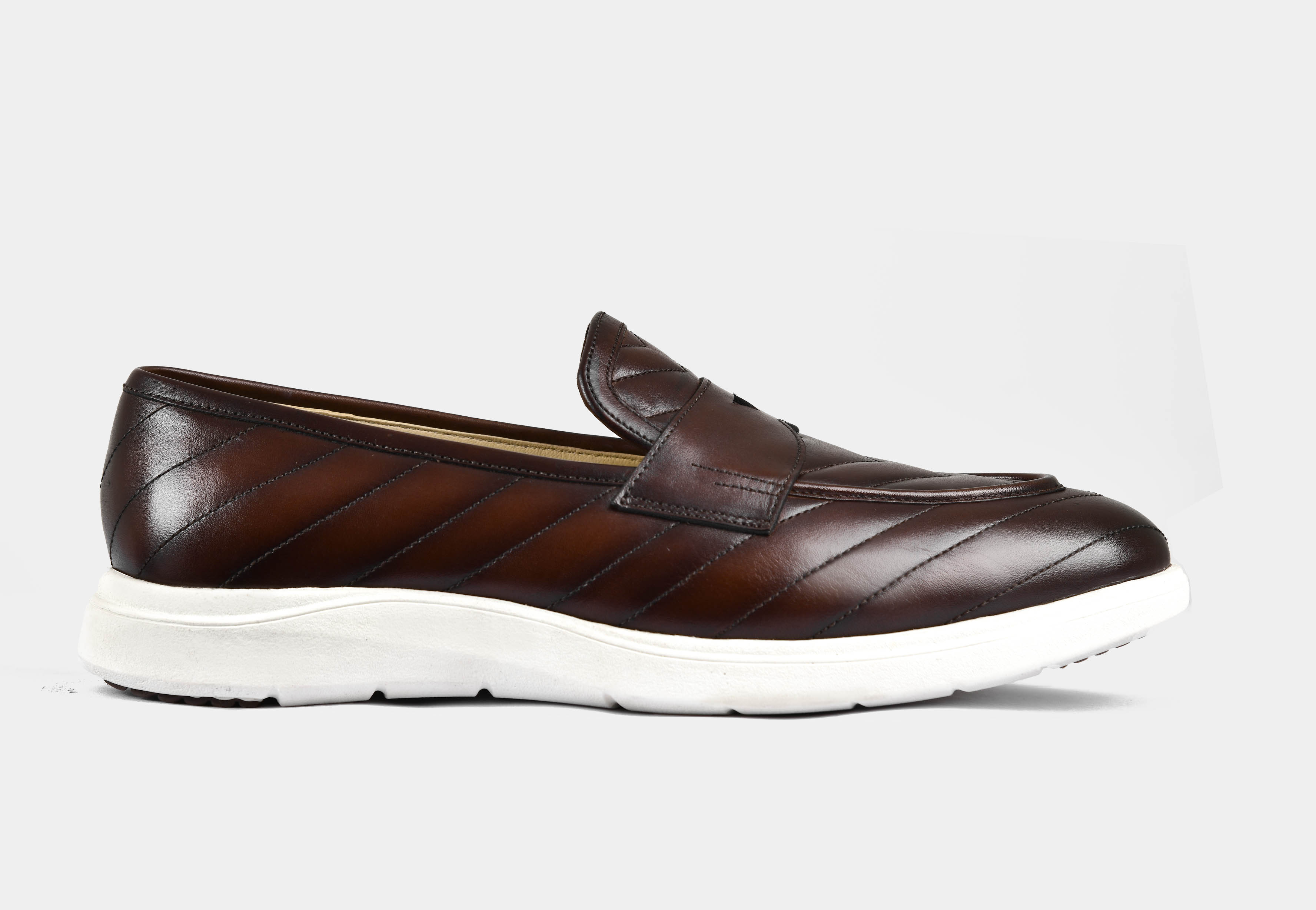 Brown Quilted Slip-ons | Aero-Flex