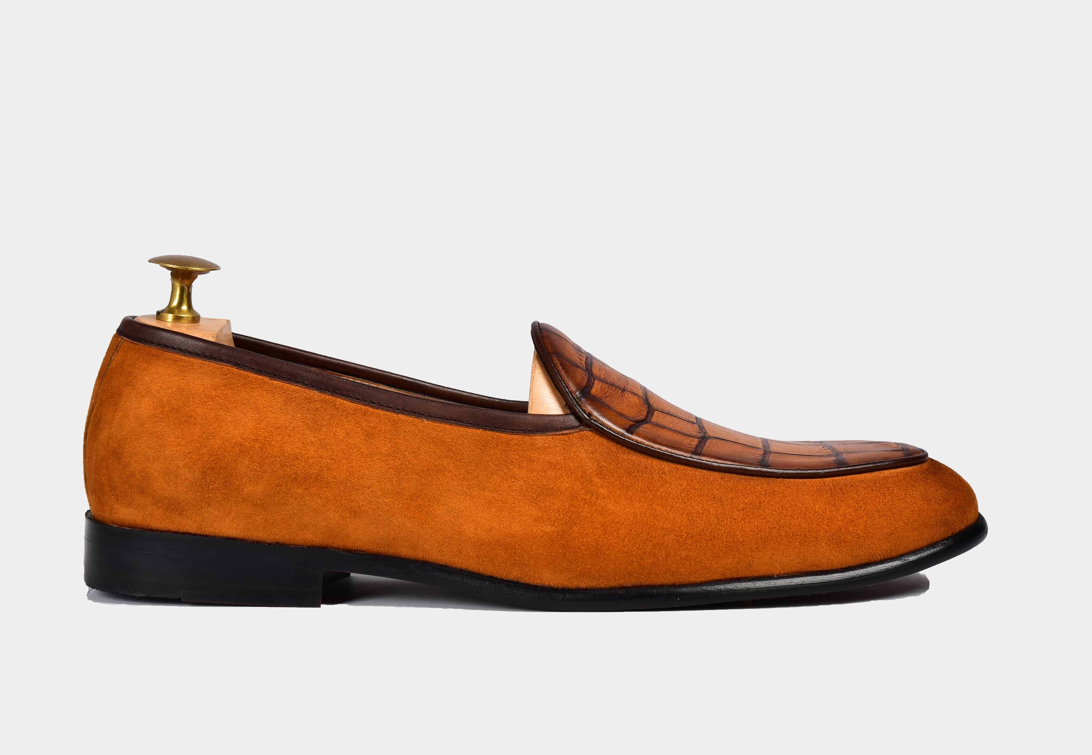 ARNO | Tan Suede with Precious Leathers