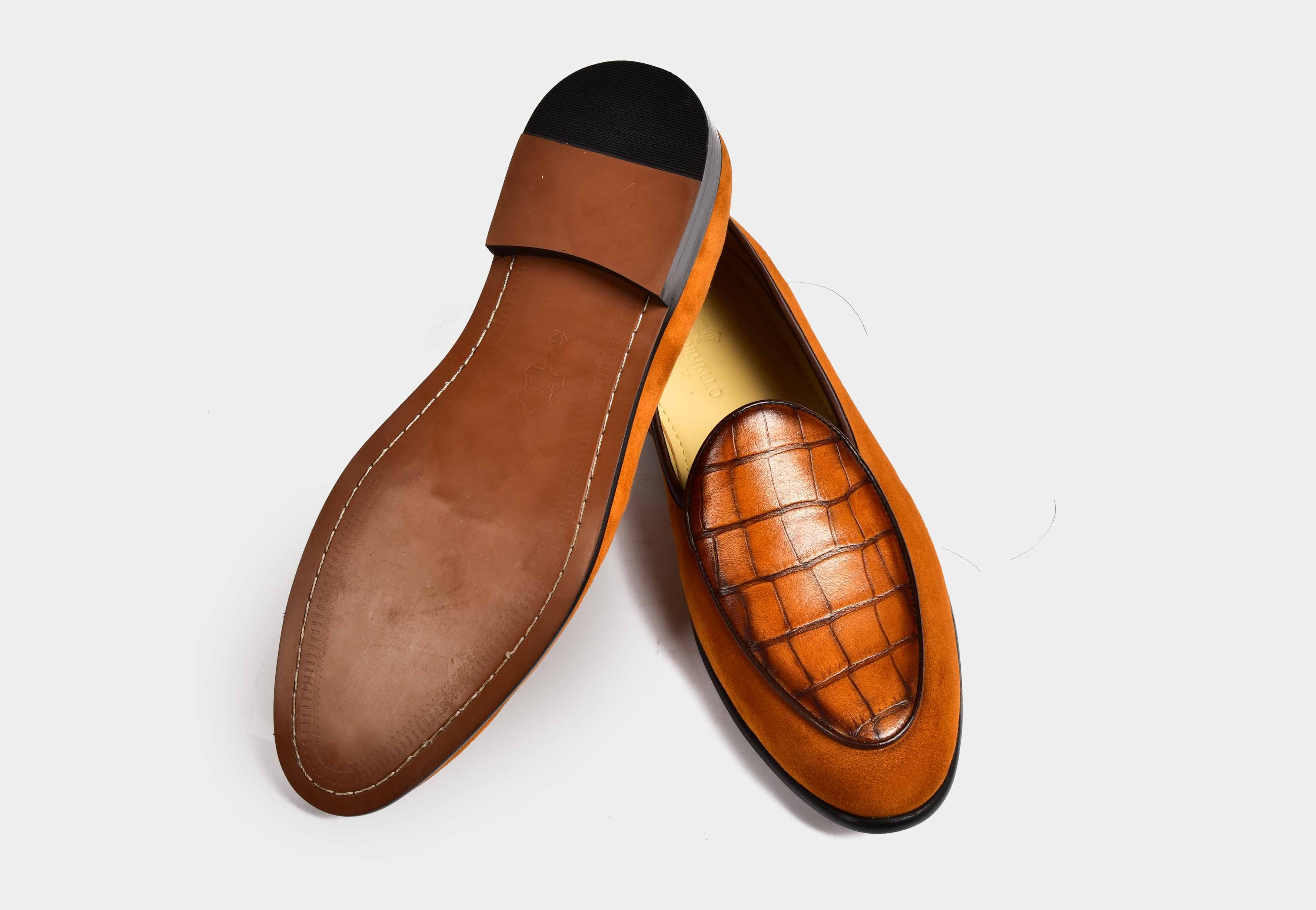 ARNO | Tan Suede with Precious Leathers