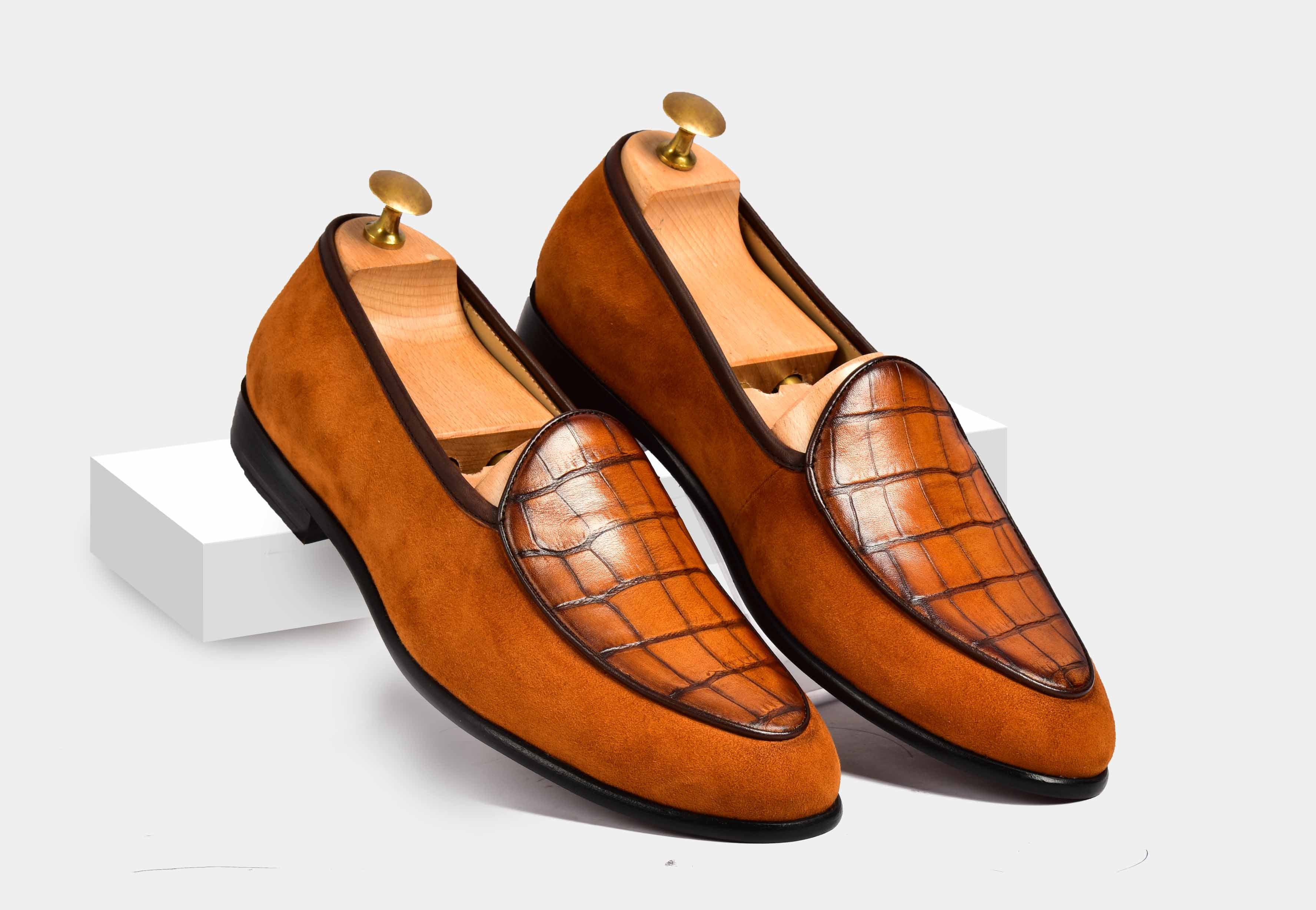 ARNO | Tan Suede with Precious Leathers