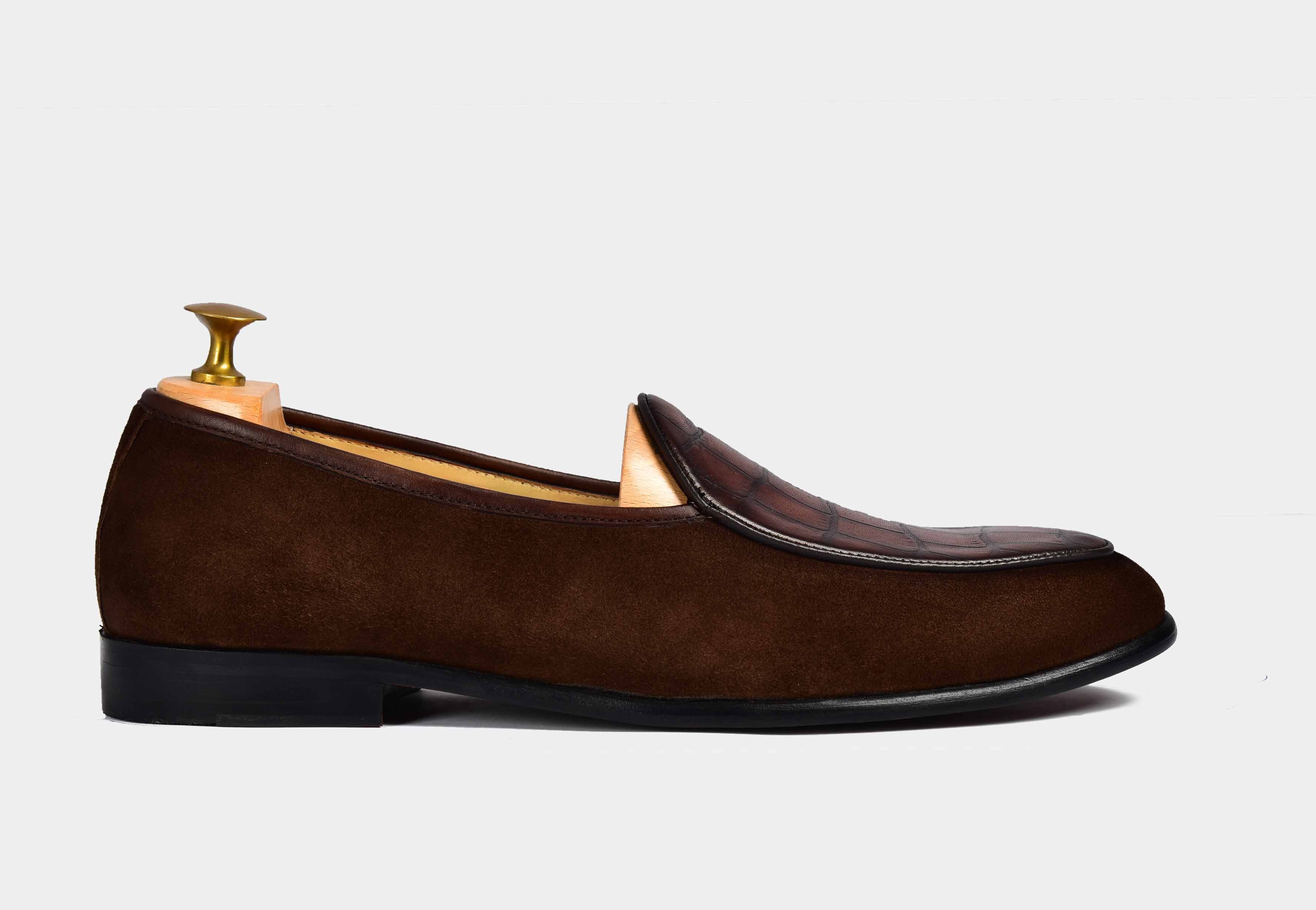 ARNO | Brown Suede with Precious Leathers