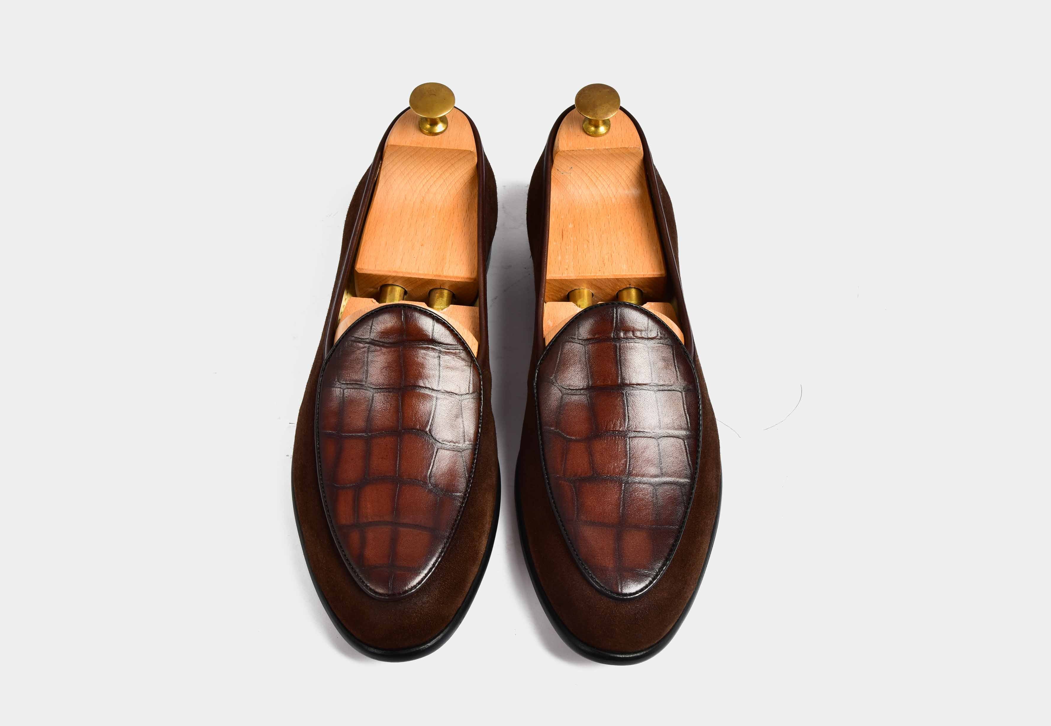 ARNO | Brown Suede with Precious Leathers
