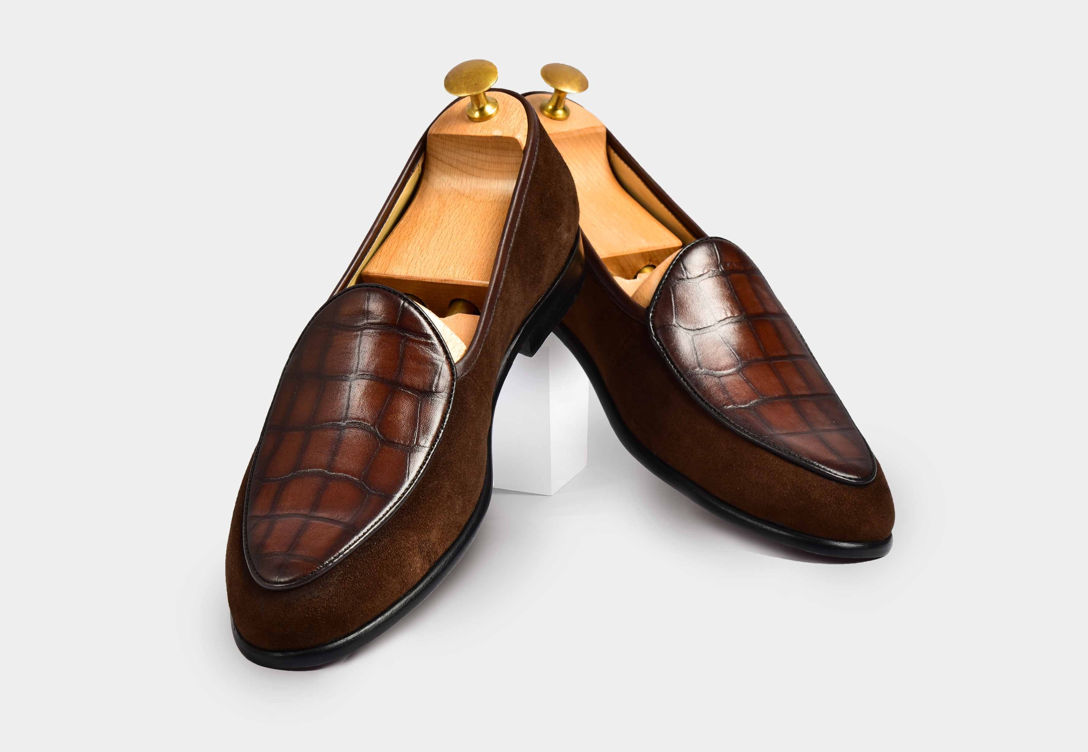 ARNO | Brown Suede with Precious Leathers