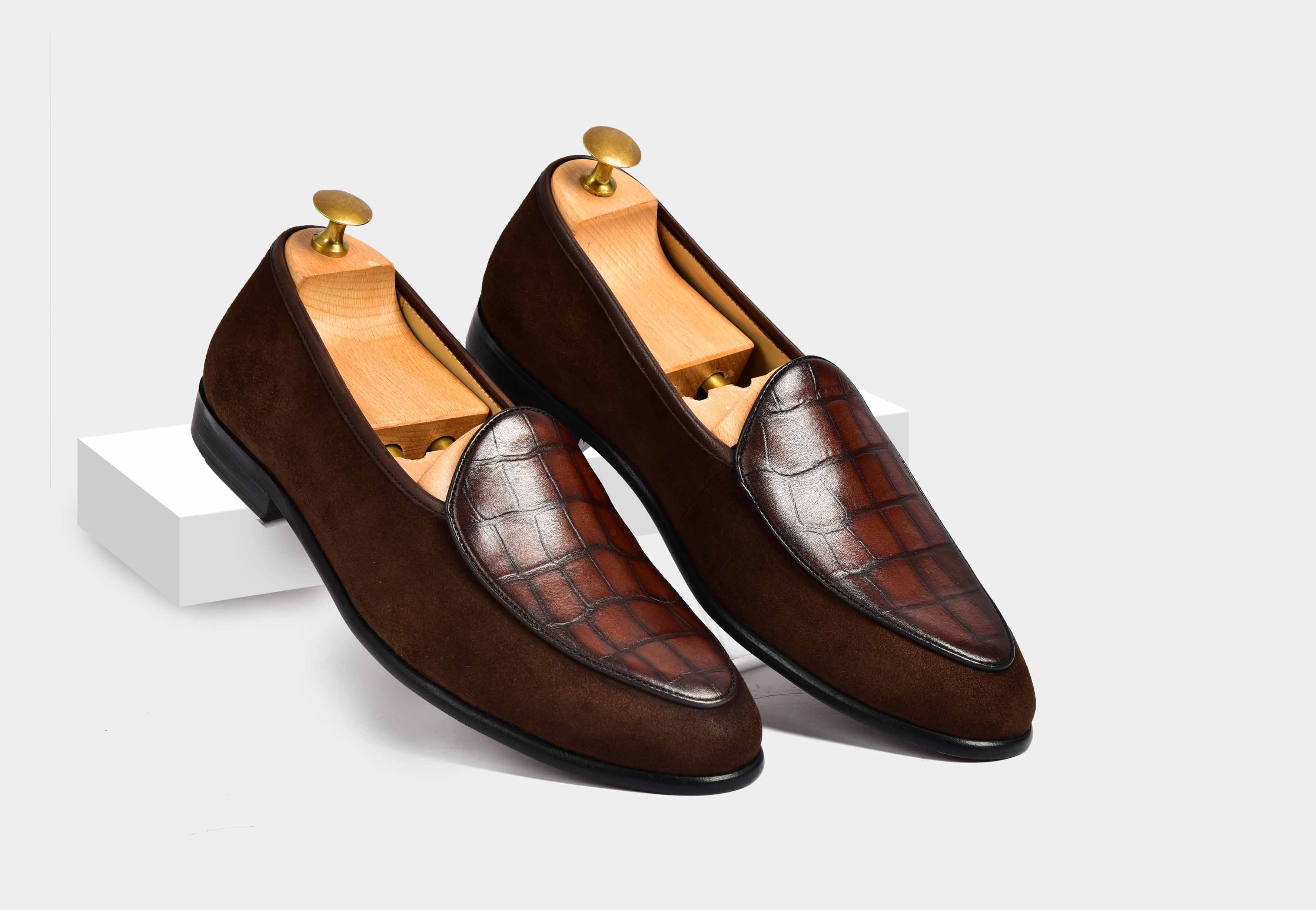 ARNO | Brown Suede with Precious Leathers