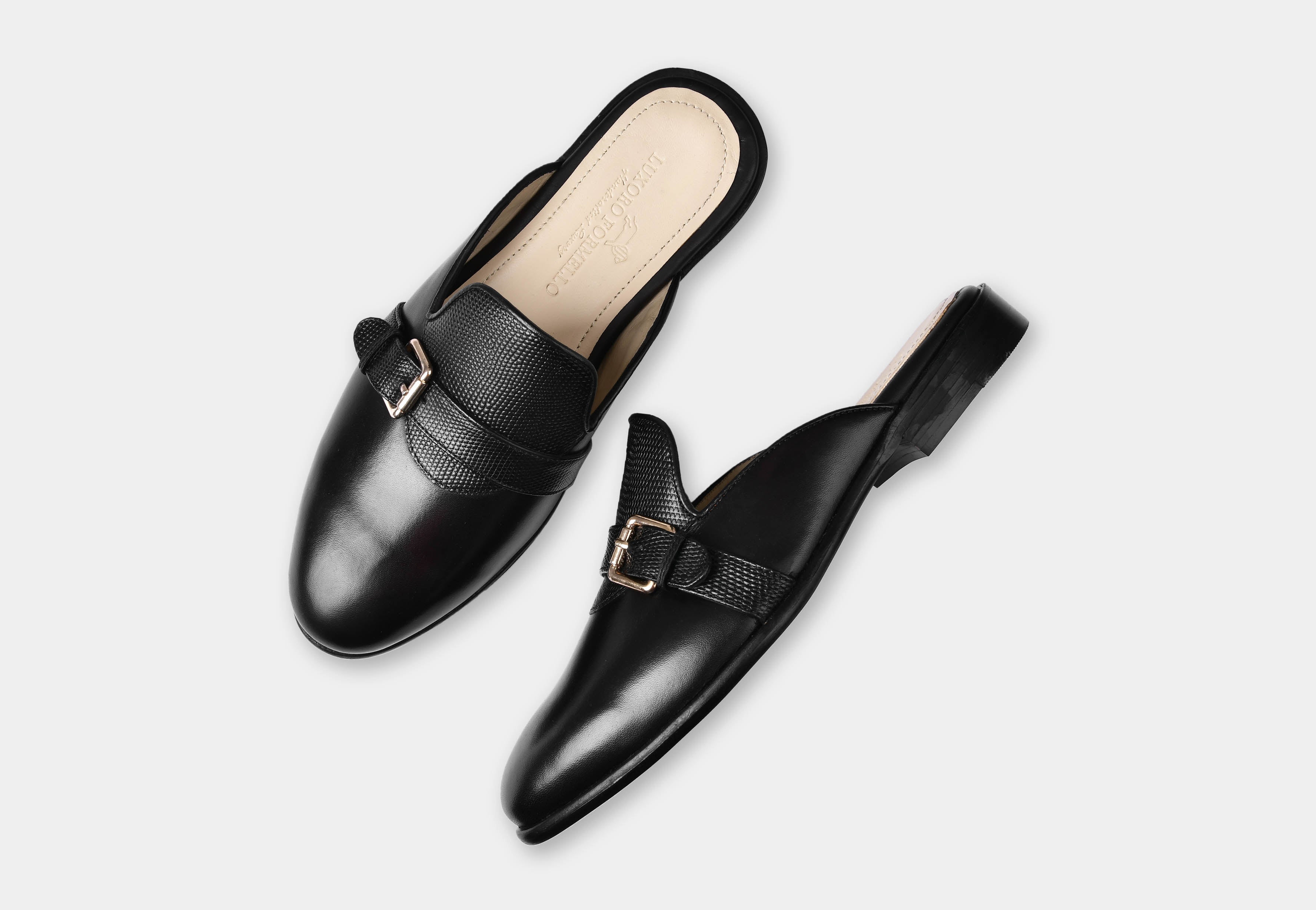 MULE | BLACK SINGLE BUCKLE (Sale)