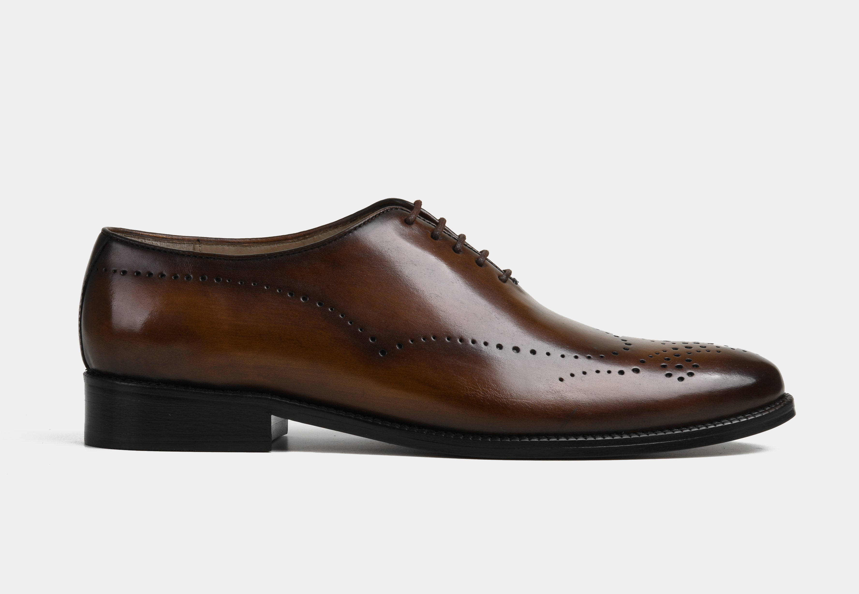 LEONARDO | MEN DARK BROWN WHOLECUT BROGUES