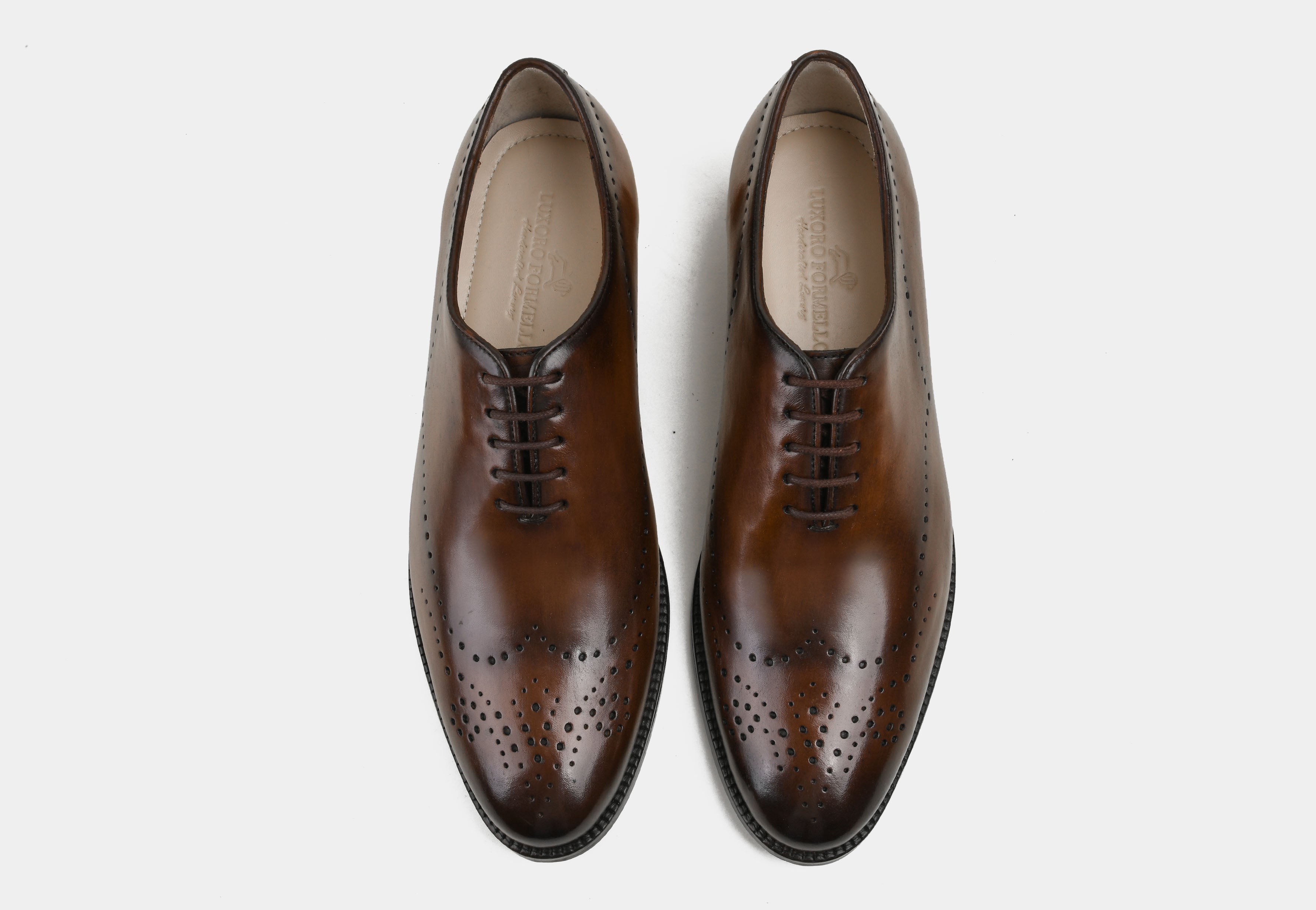LEONARDO | MEN DARK BROWN WHOLECUT BROGUES