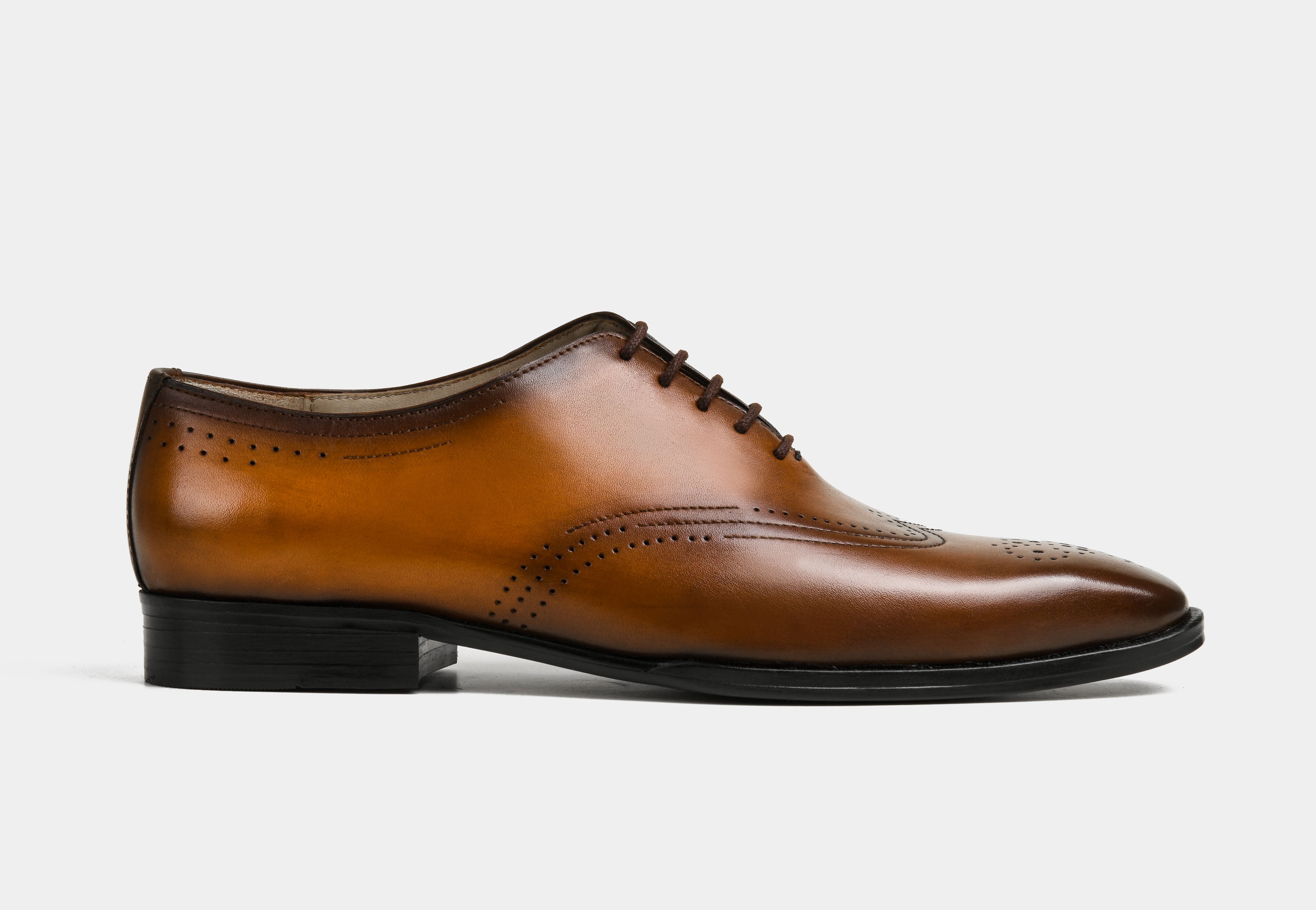 VALENTINO | MEN TAN BROGUE OXFORDS