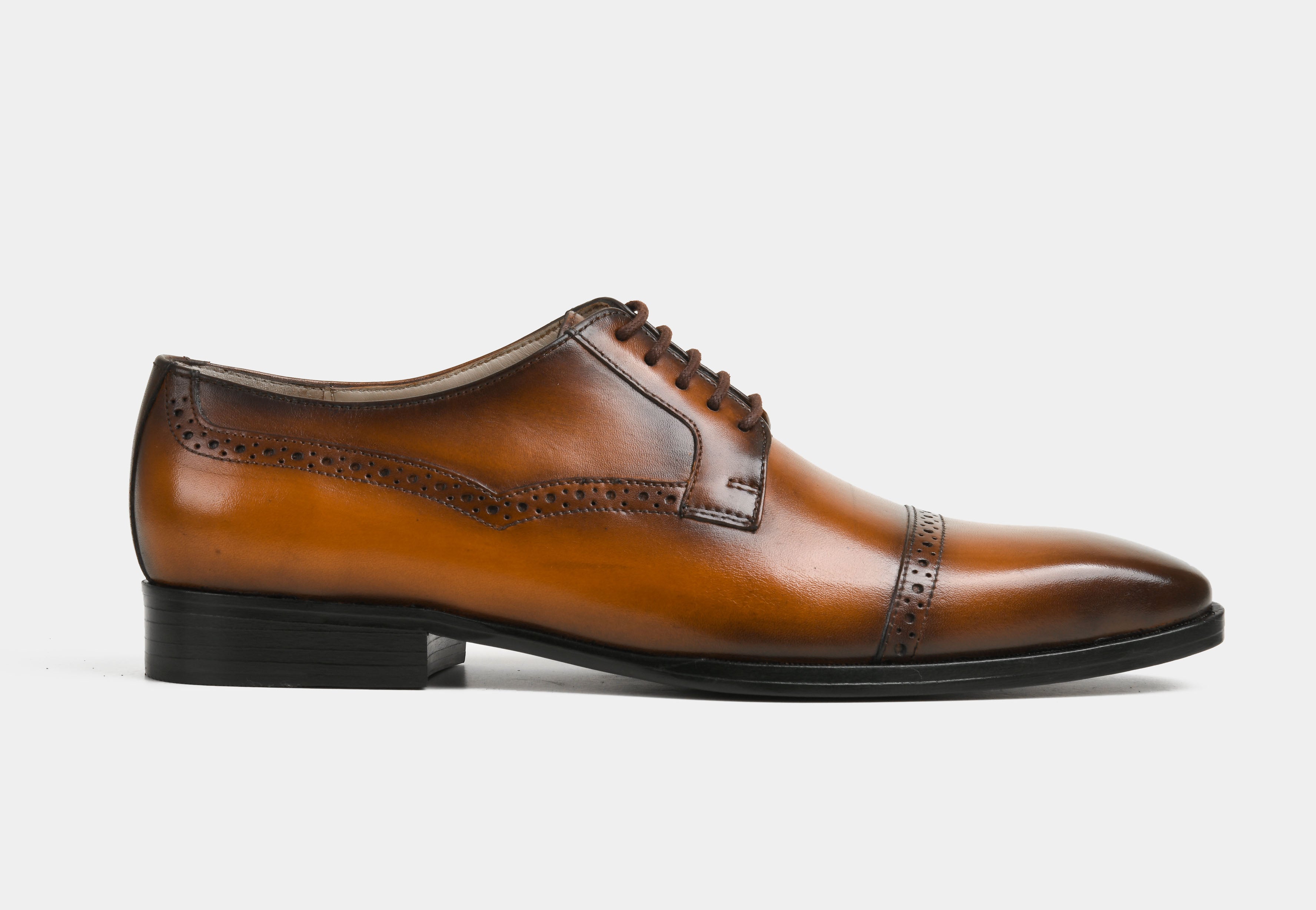 ALFONSO | MEN TAN CAP-TOE DERBYS
