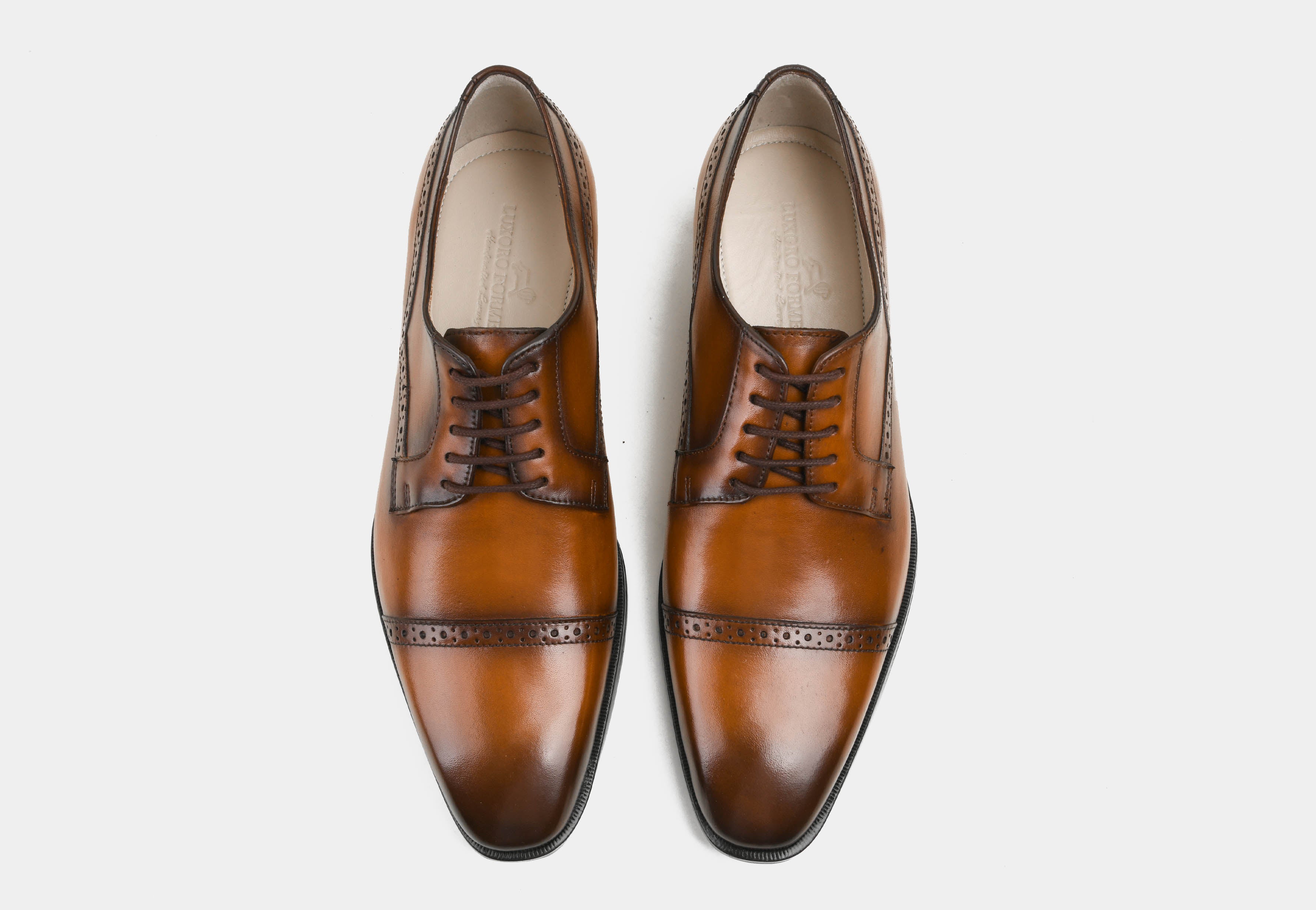 ALFONSO | MEN TAN CAP-TOE DERBYS