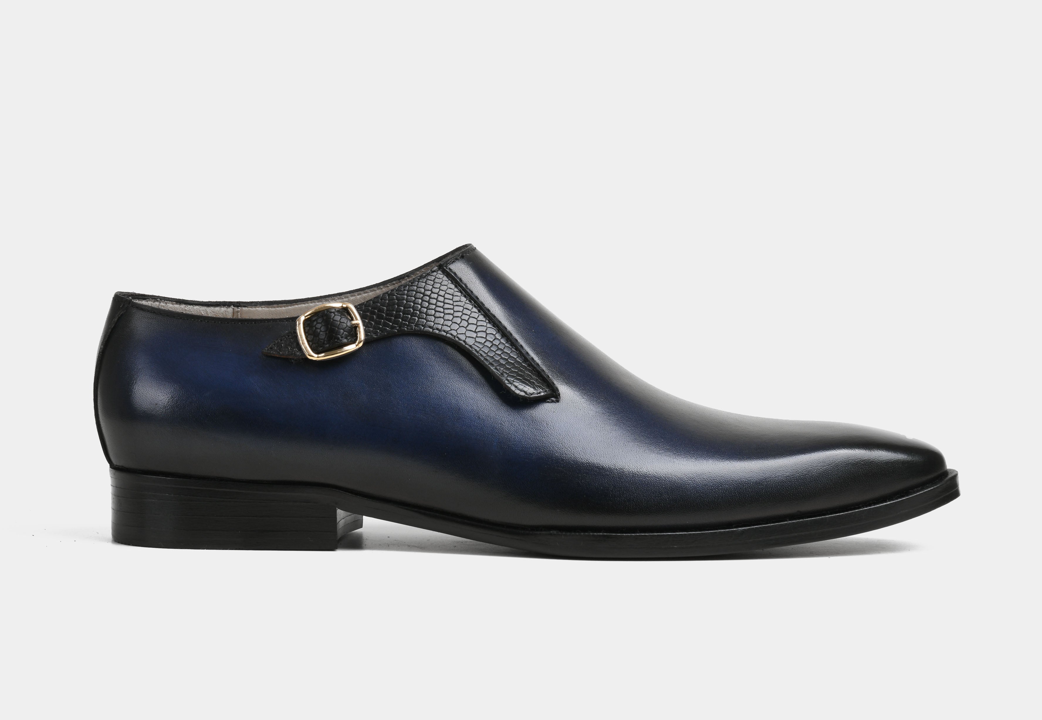 CARLO | MEN BLUE MONK STRAP SHOES