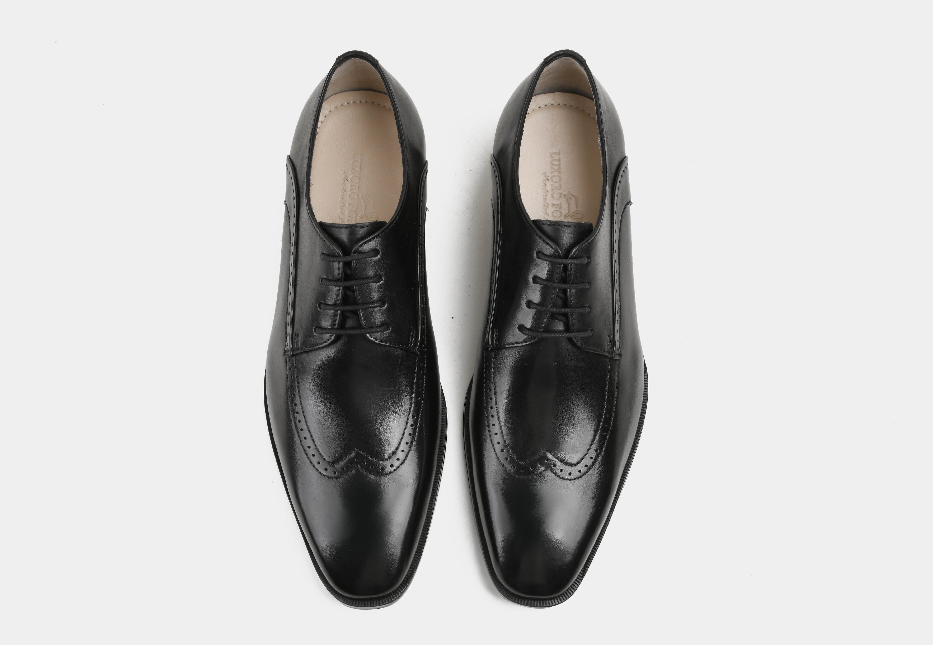 MATEO | MEN BLACK WINGTIP DERBYS
