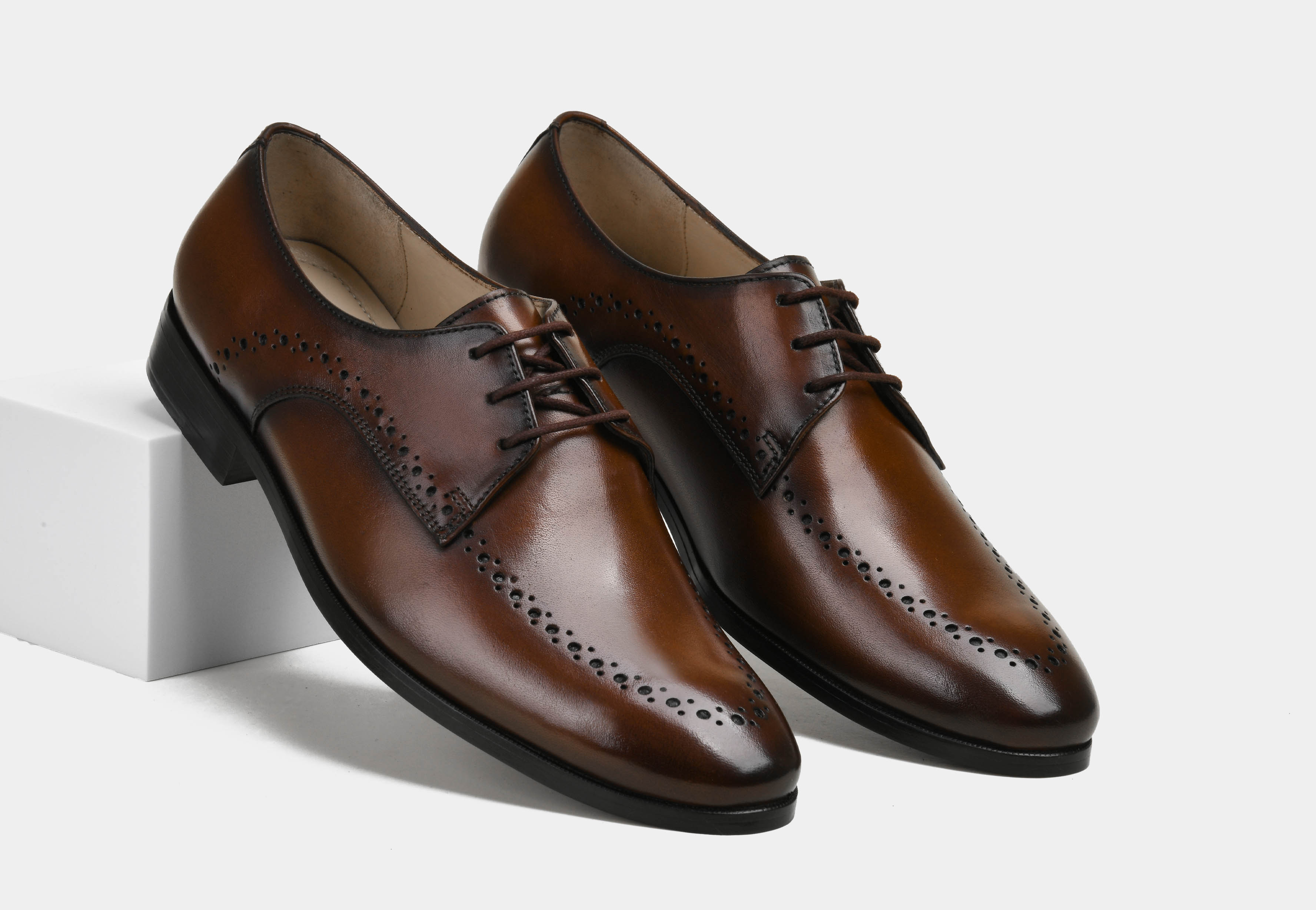 MARCELLO | MEN BROWN LONGWING DERBY BROGUES