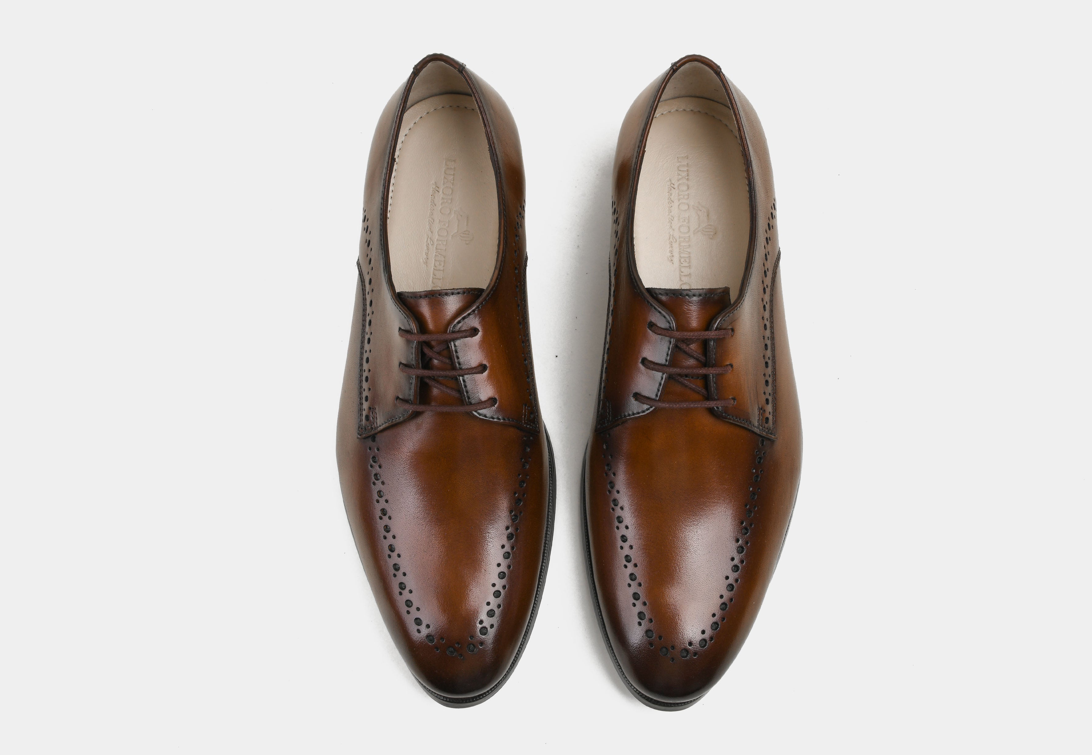 MARCELLO | MEN BROWN LONGWING DERBY BROGUES