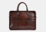 'Timeless Heritage' croc brown Leather Briefcase Bag