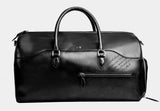 'Imperial Traverse' Black Burnished Leather Duffle Bag