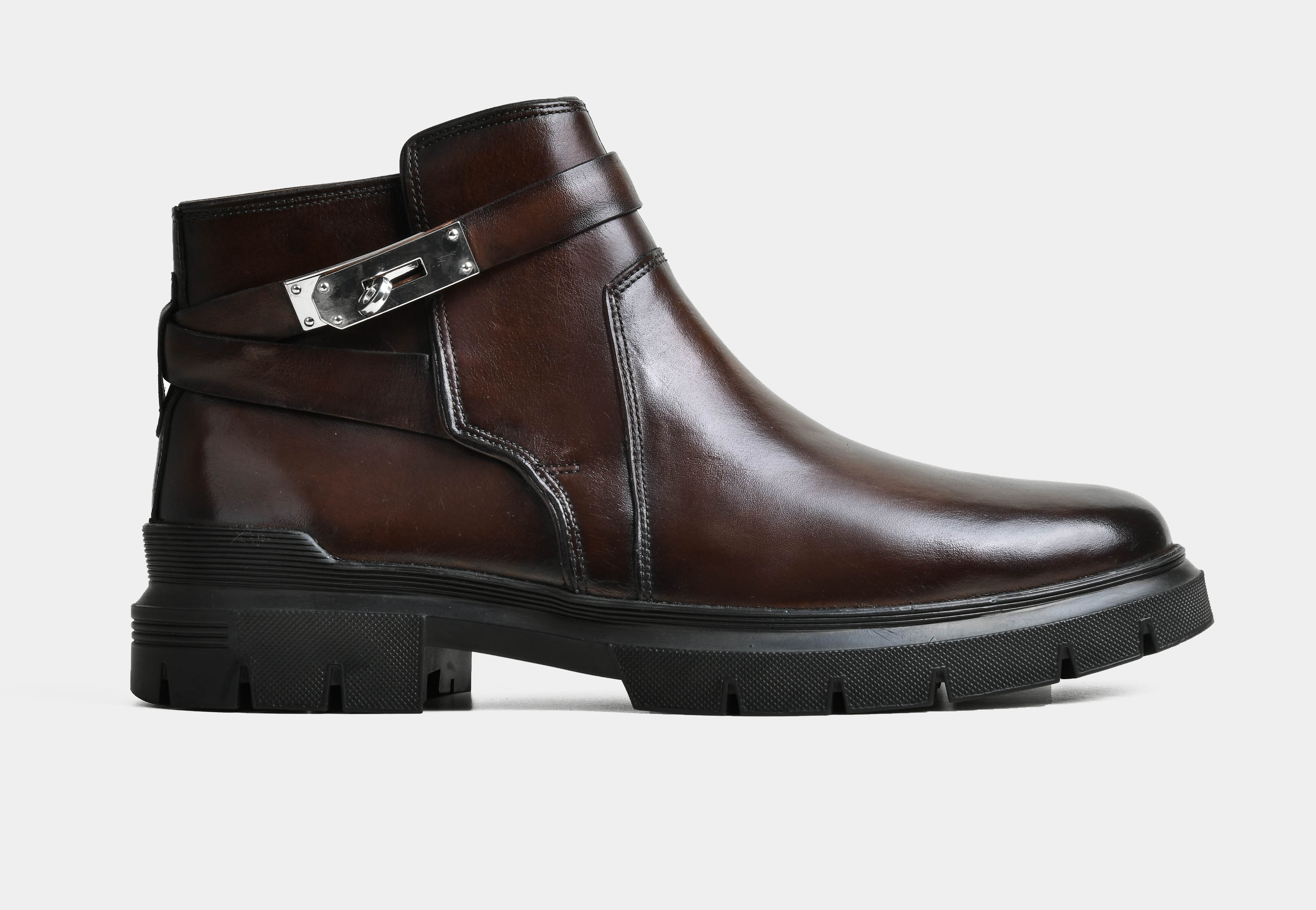 MEN BROWN BUCKLE BOOTS | STRIDEGRIP