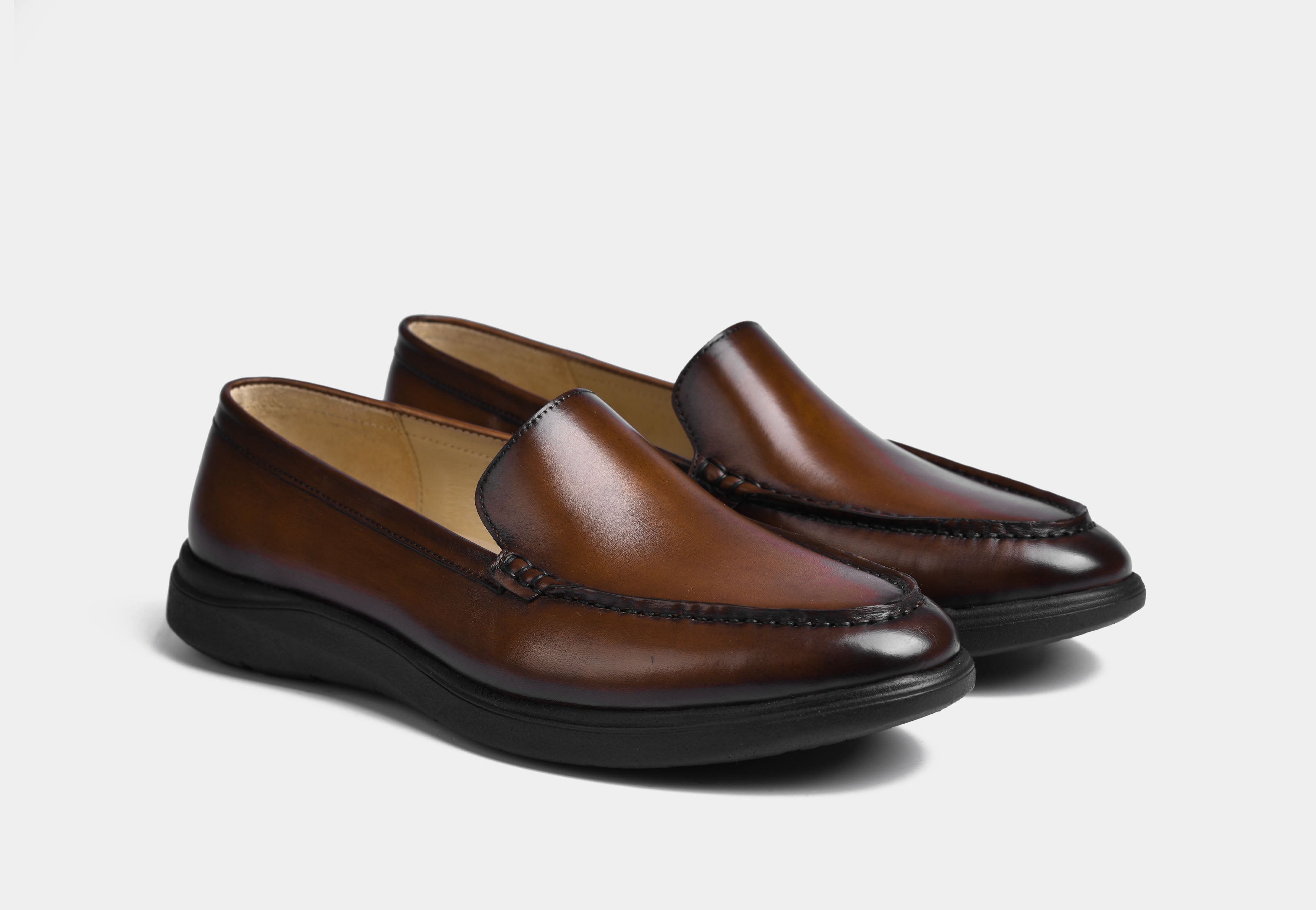 Brown Patina Slip-ons | Aero-Flex