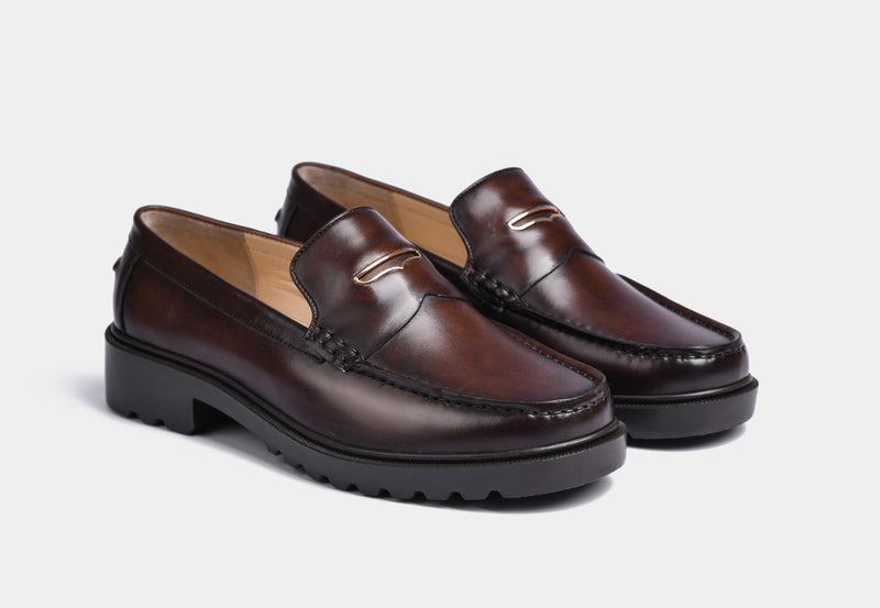 Brown Leather Loafers | SoleSculpt Lite