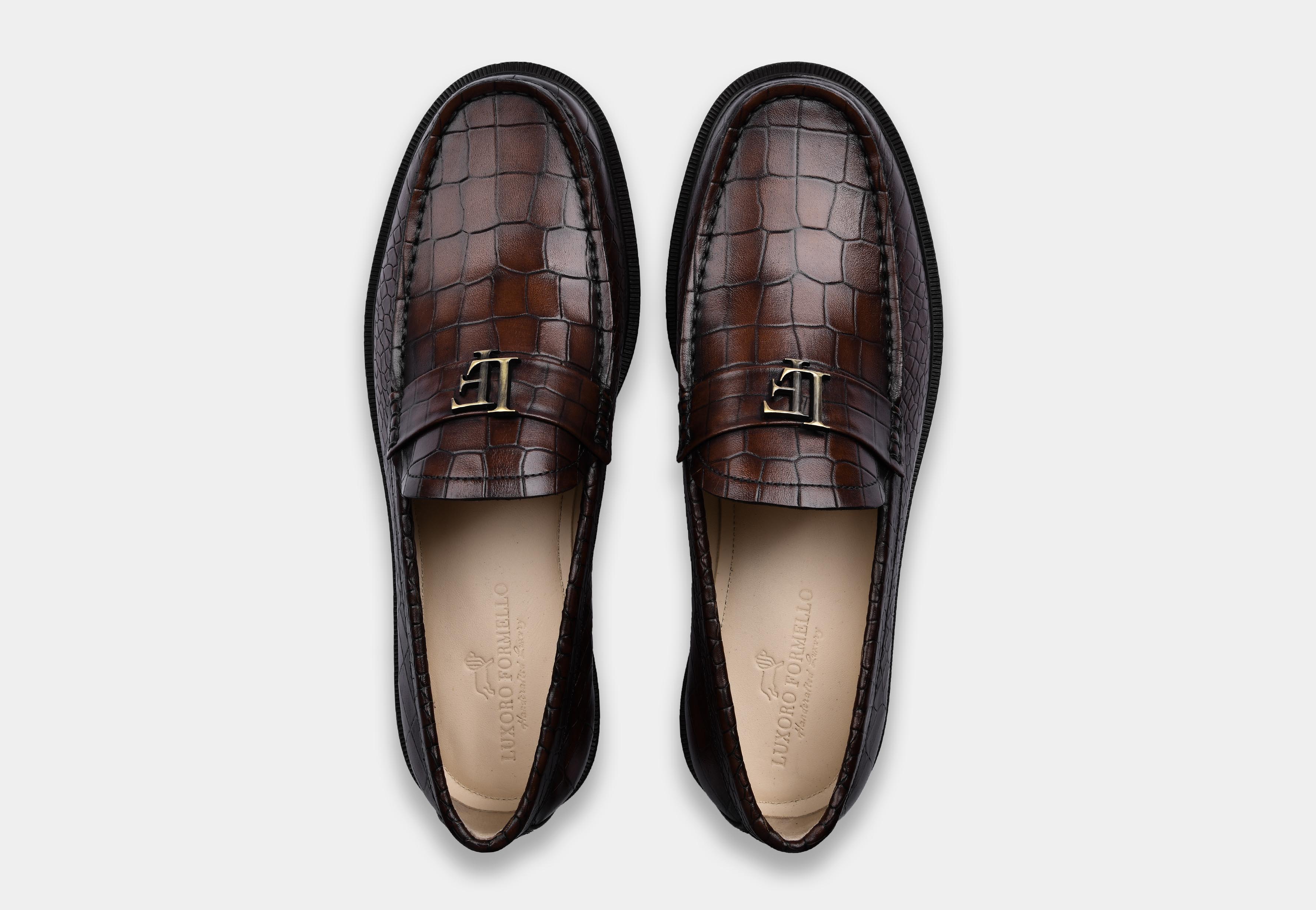 BROWN CROC LOAFERS | SOLESCULPT LITE