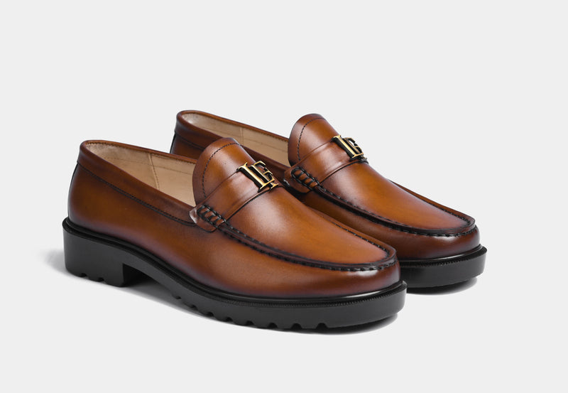 TAN LEATHER LOAFERS | SOLESCULPT LITE