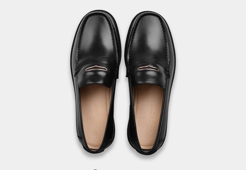 Black Leather Loafers | SoleSculpt Lite