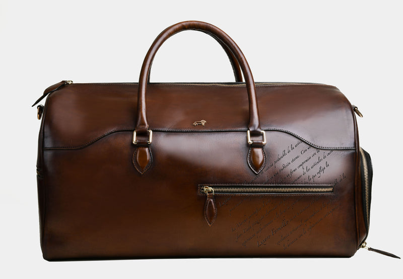 'Imperial Traverse' Signature Leather Duffle Bag