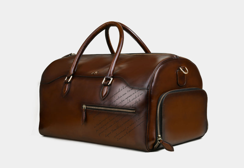 'Imperial Traverse' Signature Leather Duffle Bag