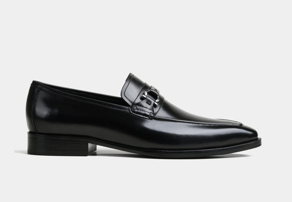 ARNAUD | MEN BLACK LEATHER LOAFERS