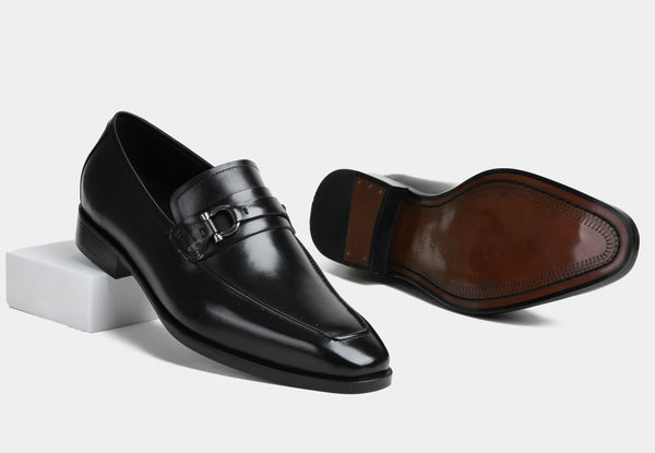 ARNAUD | MEN BLACK LEATHER LOAFERS