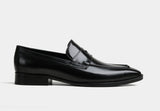 AIDEN | MEN BLACK PENNY LEATHER LOAFERS