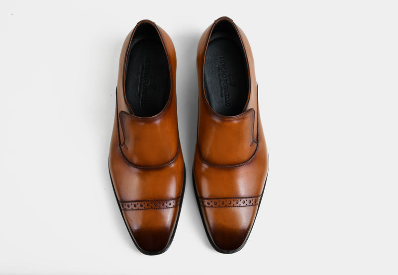 COSMIN | MEN LEATHER SLIPON IN TAN