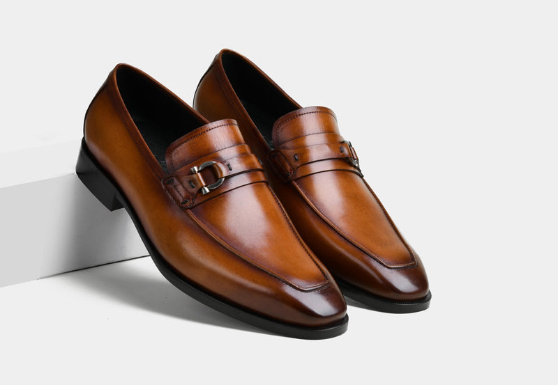 Arnaud | Men Tan Leather Loafers