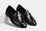 CAISER | MEN BLACK LOAFERS WITH PENNY TRIM