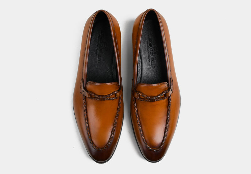 CRAIG | MEN TAN LEATHER SLIPONS