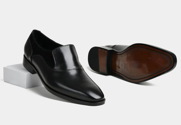 ROMERO | MEN BLACK FORMAL SLIP-ONS