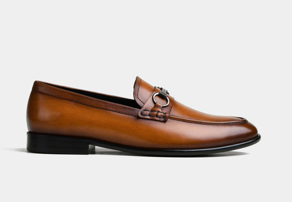 CAISER | MEN TAN LOAFERS WITH PENNY TRIM