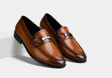 CAISER | MEN TAN LOAFERS WITH PENNY TRIM