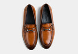 CAISER | MEN TAN LOAFERS WITH PENNY TRIM