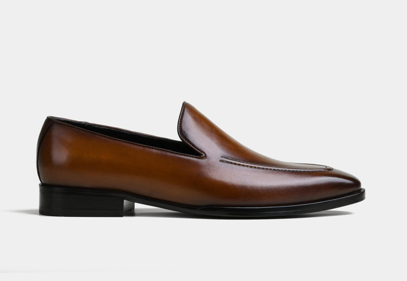 DAMIEN | MIDBROWN MEN LEATHER LOAFERS