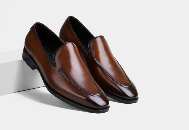 DAMIEN | MIDBROWN MEN LEATHER LOAFERS