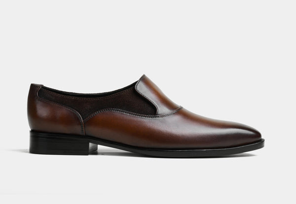 ROMERO | MEN BROWN SLIP-ON FORMAL SHOES