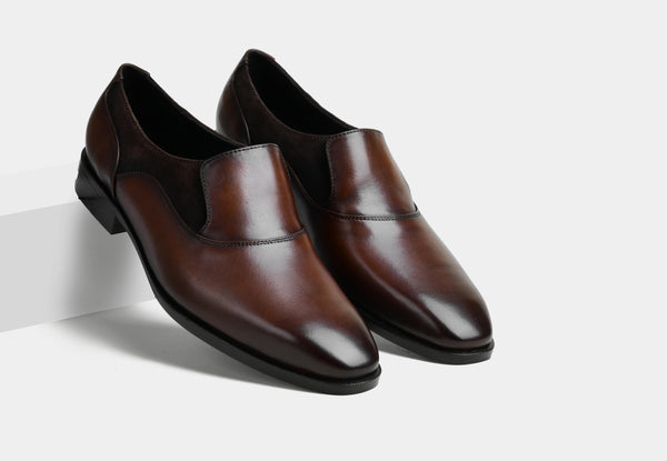 ROMERO | MEN BROWN SLIP-ON FORMAL SHOES