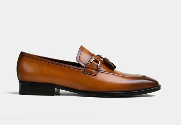 DORIAN | MEN TAN TASSEL LOAFERS